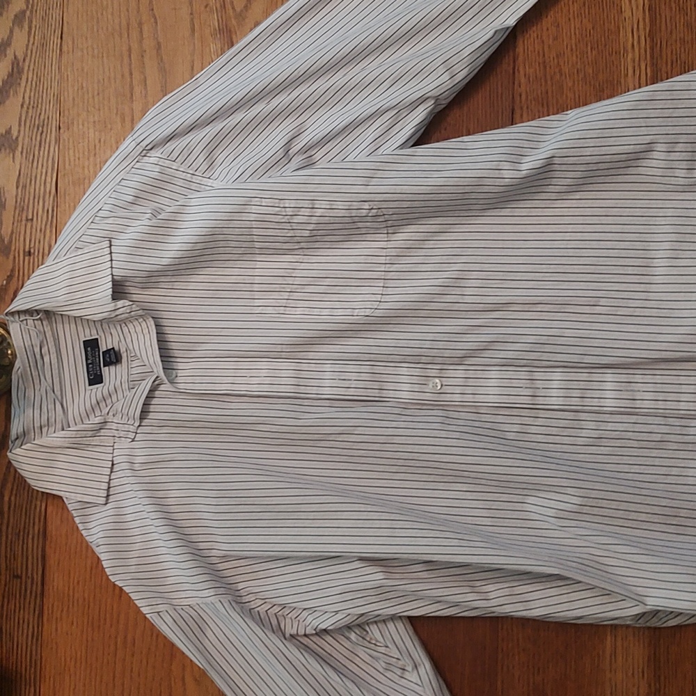 3/$15 | Men's Club Room Regular Fit Performance Dress Shirt Neck 17 White